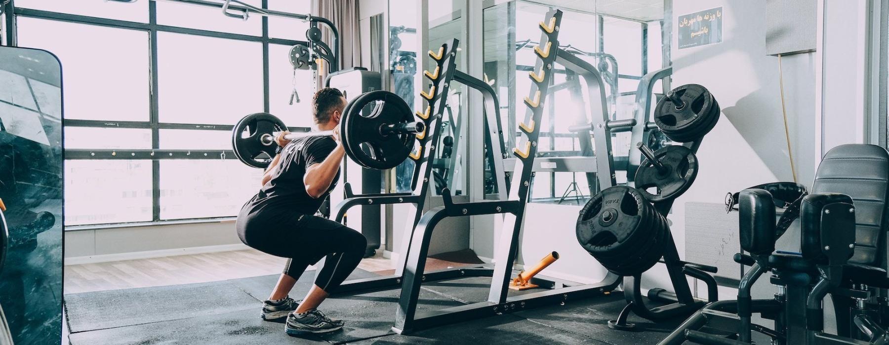 a person working out in a gym